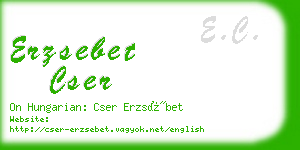 erzsebet cser business card